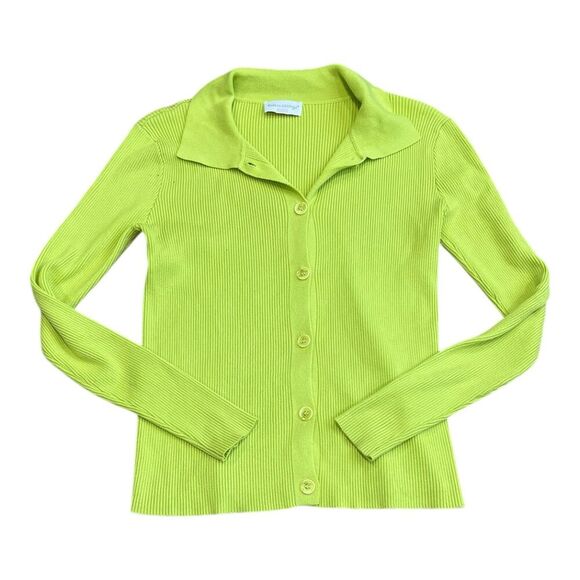 Emilia George Yellow Ribbed Eliza Maternity Top M - Picture 2 of 6